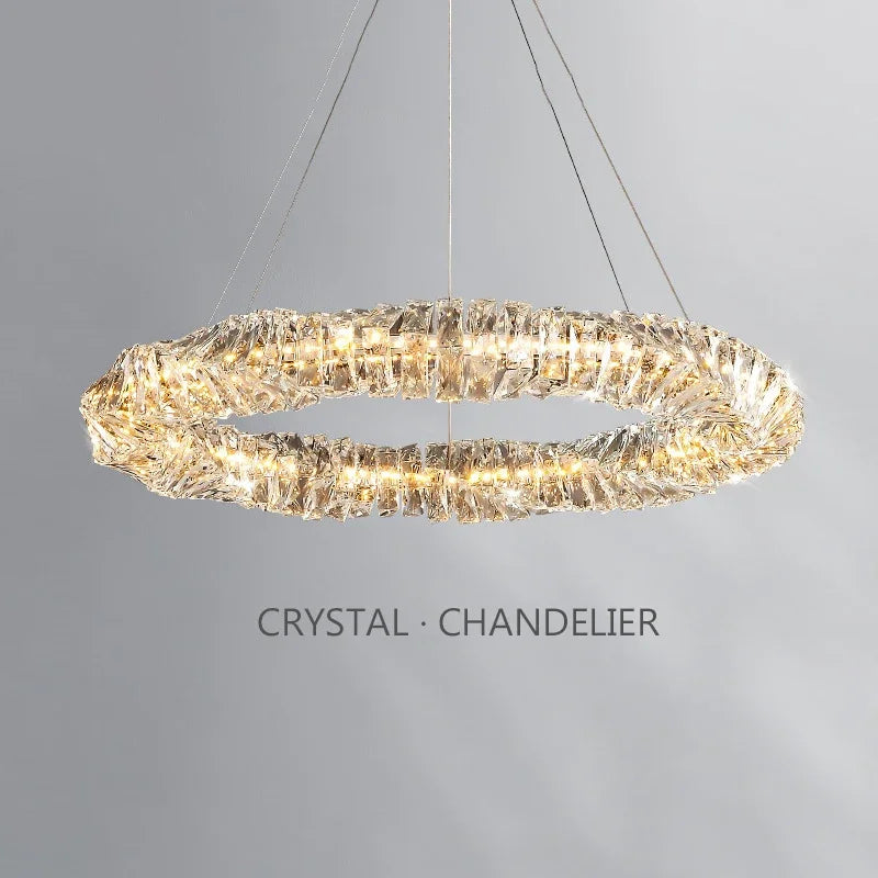 Afralia™ Crystal Pendant Chandelier for Luxury Home Decor Lighting