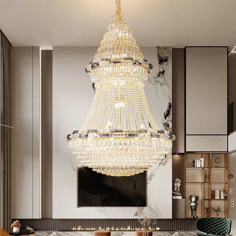 Afralia™ Crystal Chandelier: Elegant European Luxury Lighting for Living Room, Restaurant, and Bedroom