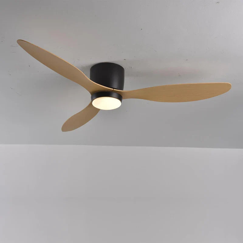 Afralia™ Low Profile Ceiling Fan with Light and Remote Control, Indoor/Outdoor, 42"/52"