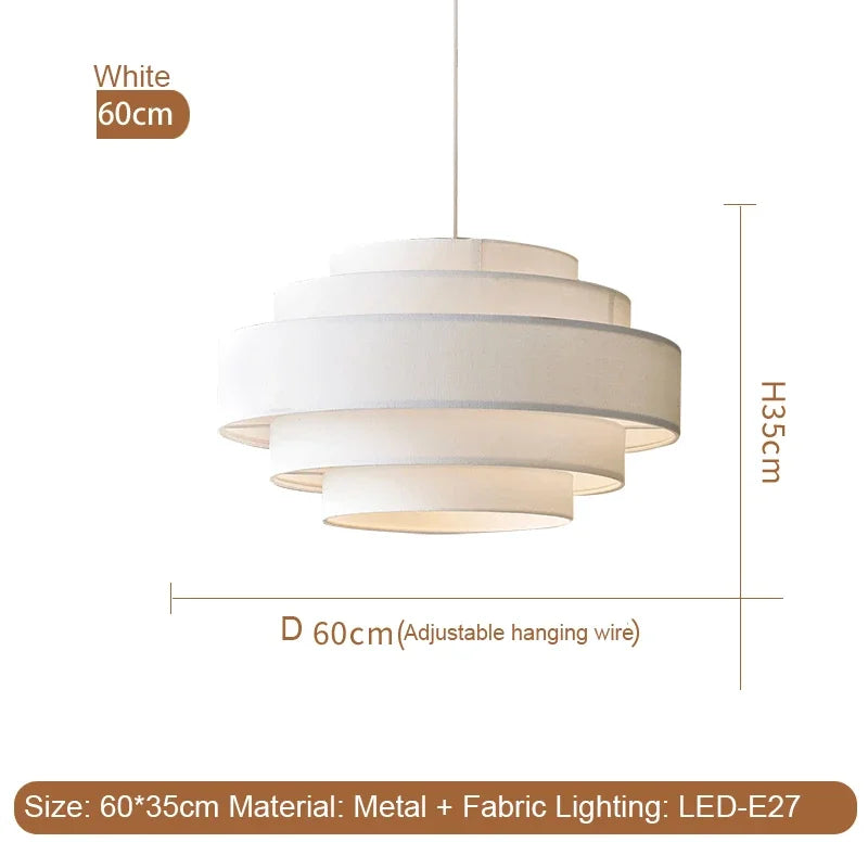 Afralia™ Fabric Chandelier: Modern LED Pendant Lamp for Dining Room, Kitchen Island, and Foyer