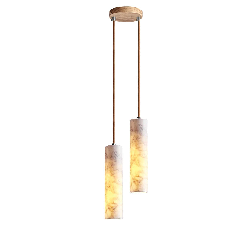 Afralia™ Marble Hanging Lamp LED Chandelier for Luxury Kitchen Island Decor