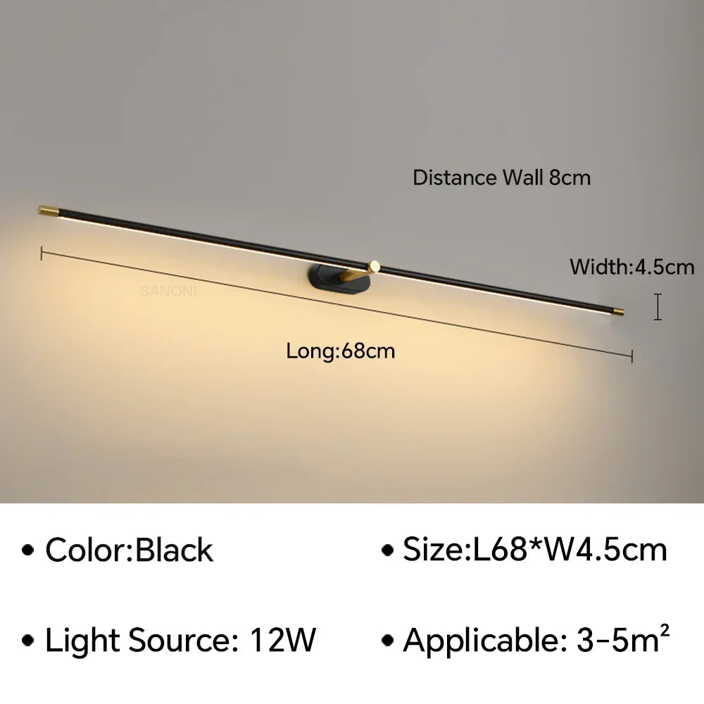 Afralia™ Slim Wall Sconce Lamps: Bathroom Bedroom Bedside Ceiling Light for Corridor
