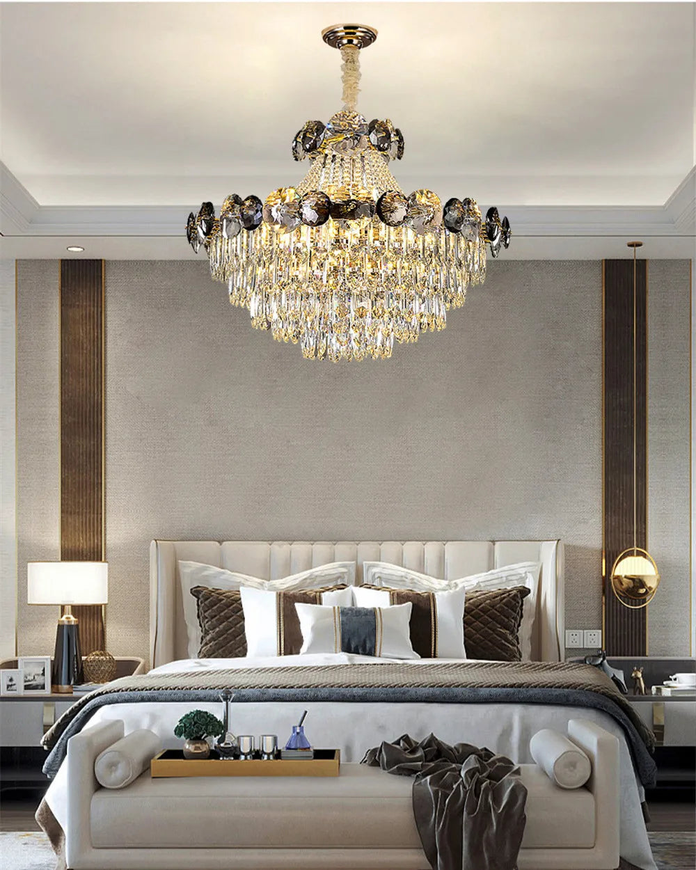 Afralia™ Modern Crystal Chandeliers for Large Luxury Living Room & Staircase Lighting