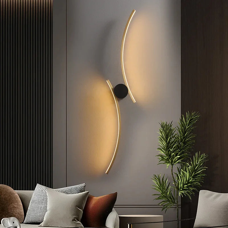 Afralia™ Tulip Copper Wall Lamp LED Modern Light for Bedroom Livings Room Home Decor