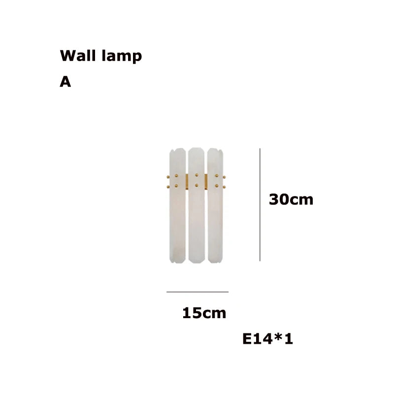 Afralia™ Marble Collection 2025 Chandelier: E14 LED Alabaster Hanging Lamp for Living Room