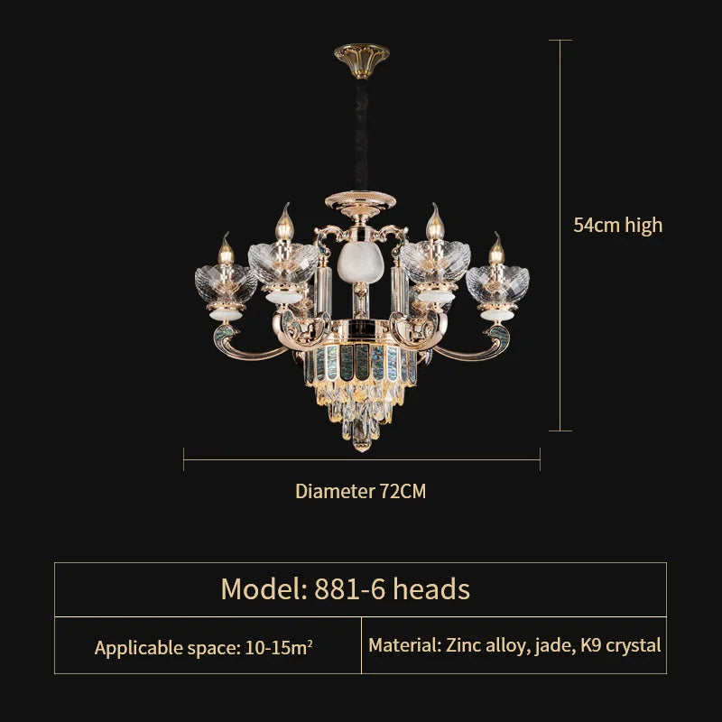 Afralia™ Crystal Candle Chandelier: Modern European Living Room Lighting