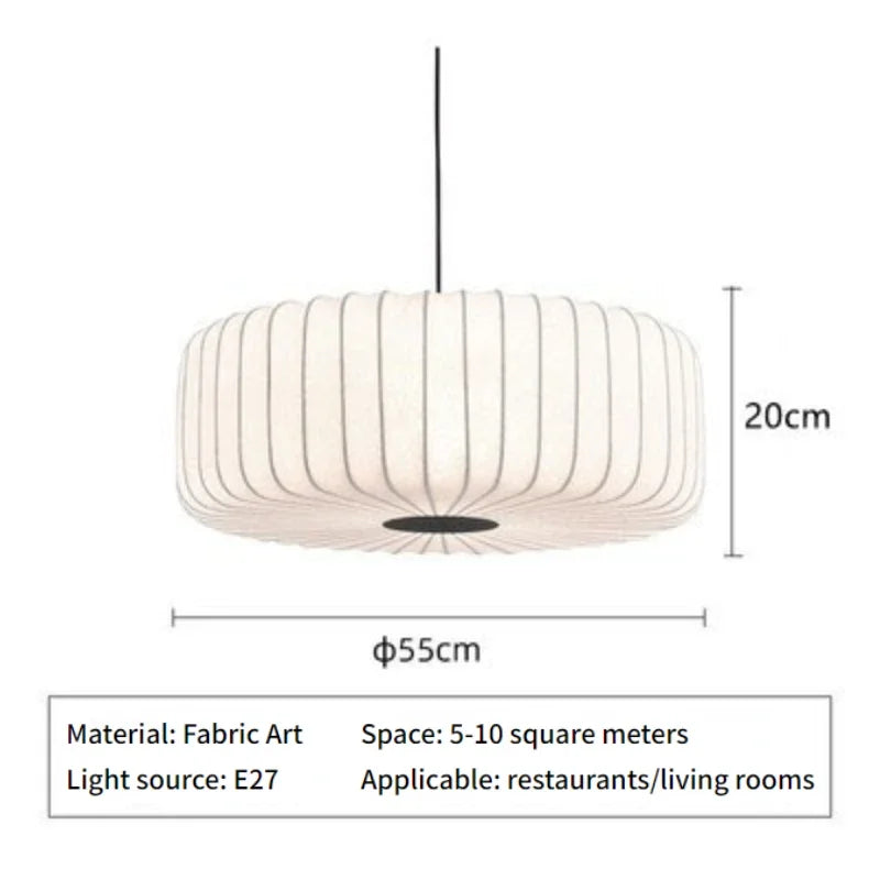 Afralia™ Silk Pendant Light: Elegant Noguchi Lamp for Living Room, Bedroom Decor