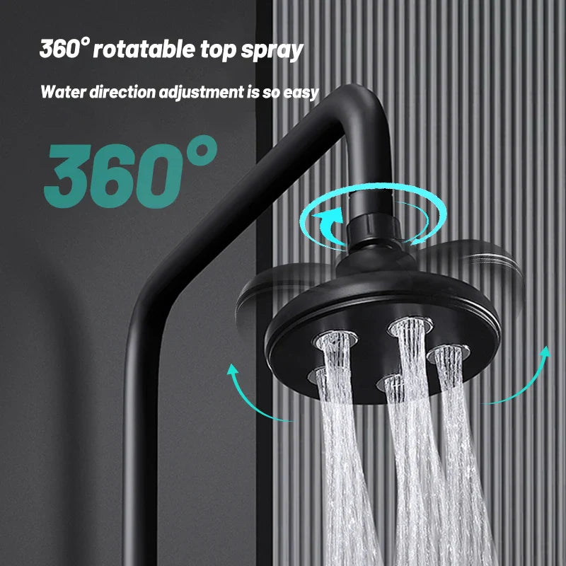 Afralia™ Black High Pressure Mini Rainshower Shower Head for Water-saving Bath Experience