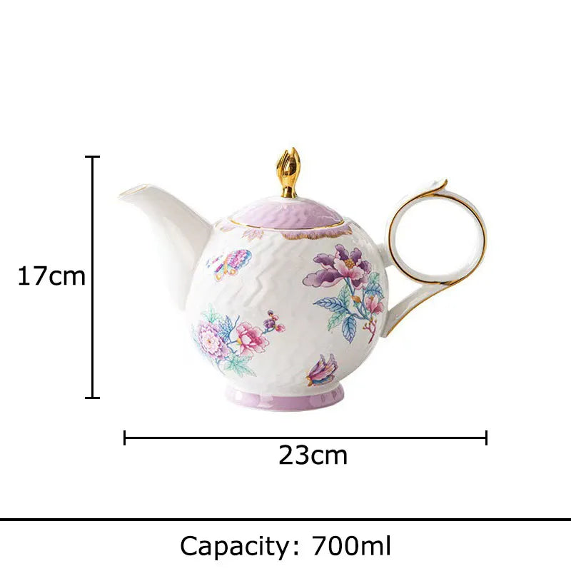 Afralia™ Flowers Pattern Coffee Mug Set for Elegant Dining Table Décor