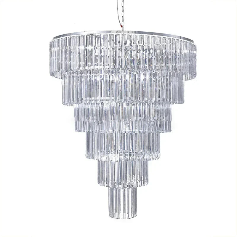 Afralia™ Crystal Ice Bar Chandelier: Luxury Hotel Restaurant Living Room Lighting