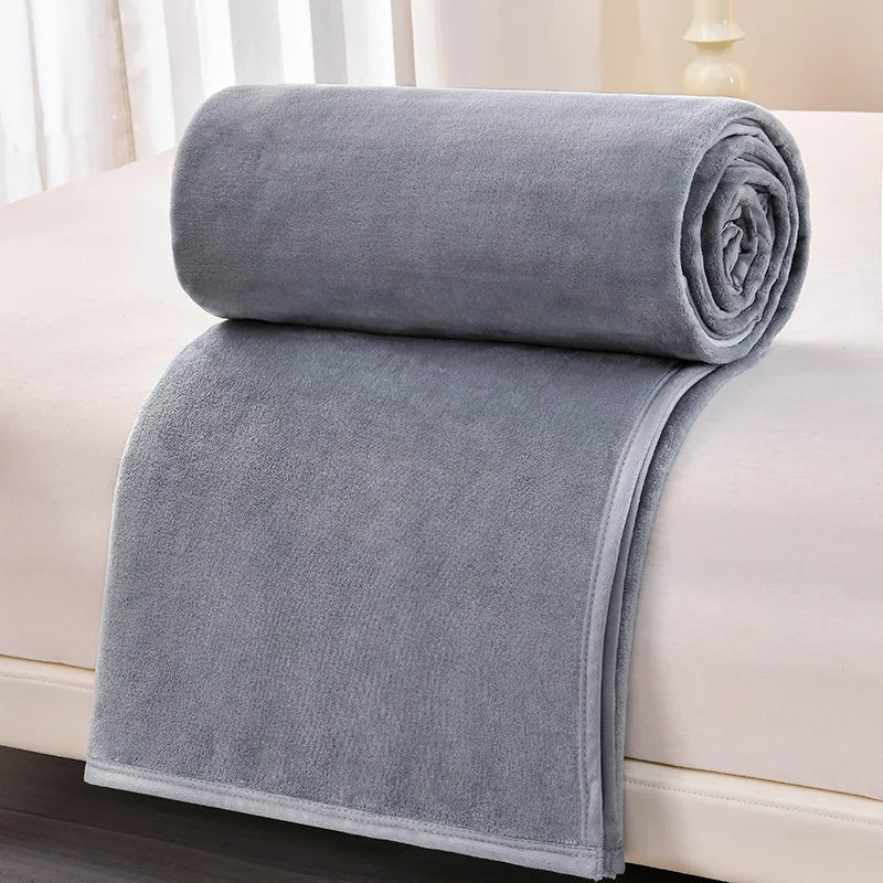 Afralia™ Cozy Flannel Blanket: Multi-Functional Sofa Cover for Adults