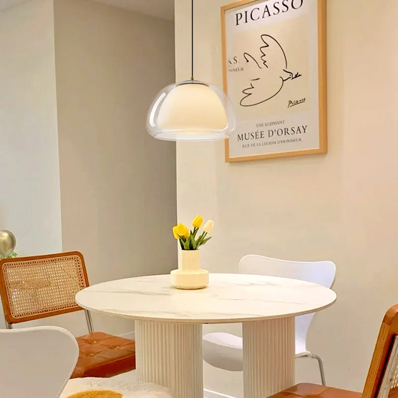 Afralia™ Glass Jelly Pendant Lamp for Living Room Kitchen Dining - Denmark Suspension Light