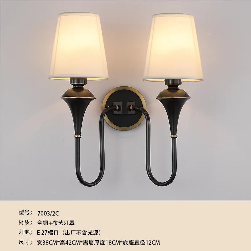 Afralia™ Copper Glass LED Wall Sconce, Black/Gold Luxury Minimalist for Living Room & Bedroom