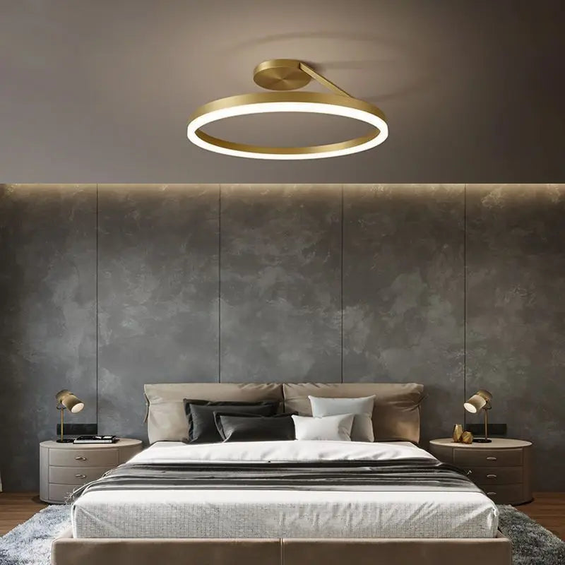 Afralia™ Scandinavia Ring Ceiling Chandelier Dimmable Pendant Light for Living Room