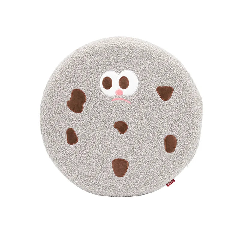 Afralia™ Teddy Hair Memory Foam Office Chair Cushion - Round Seat Pad