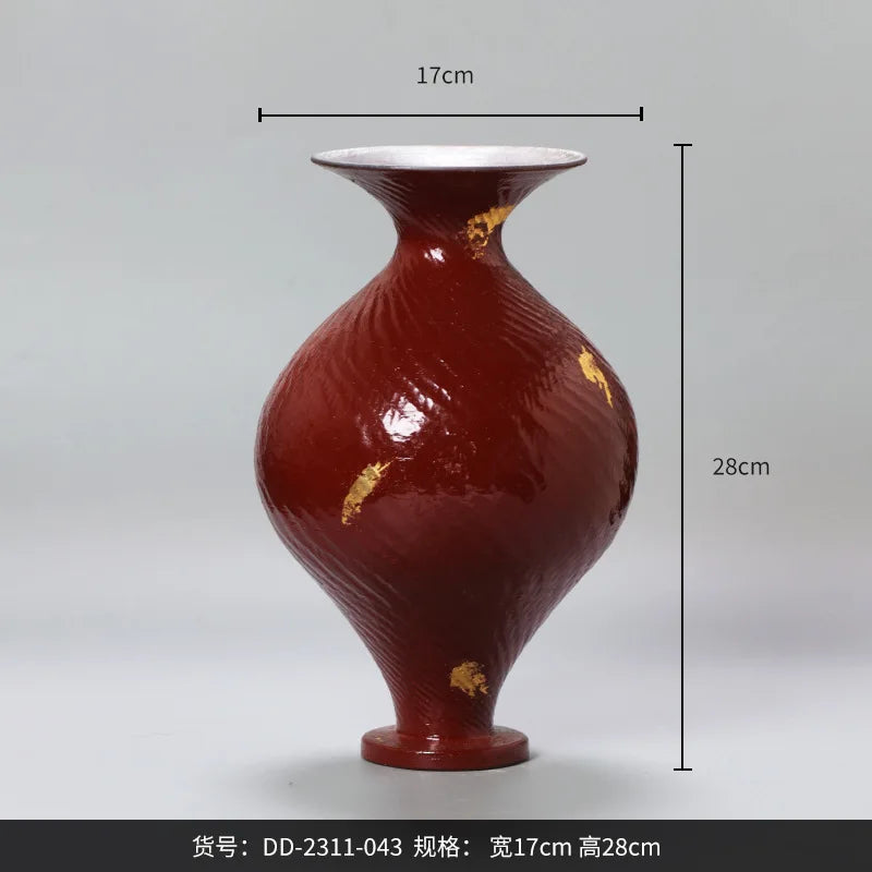Afralia™ Handmade Ceramic Ginger Jar Vase: Home Decor Porcelain Flower Pot