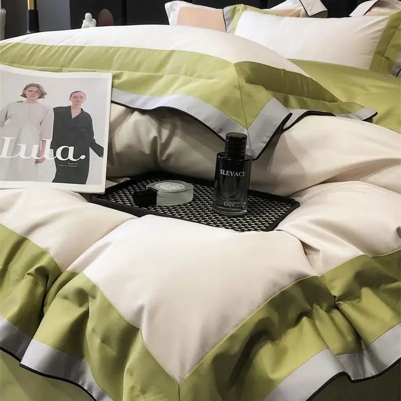 Afralia™ 1000TC Egyptian Cotton Luxury Hotel Bedding Set - Queen/King Size