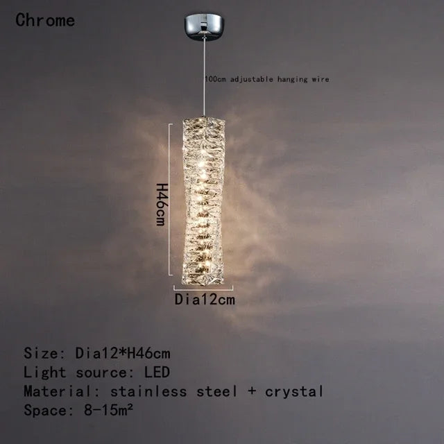 Afralia™ Crystal LED Pendant Ceiling Chandelier for Kitchen Island, Dining Room & Living Room