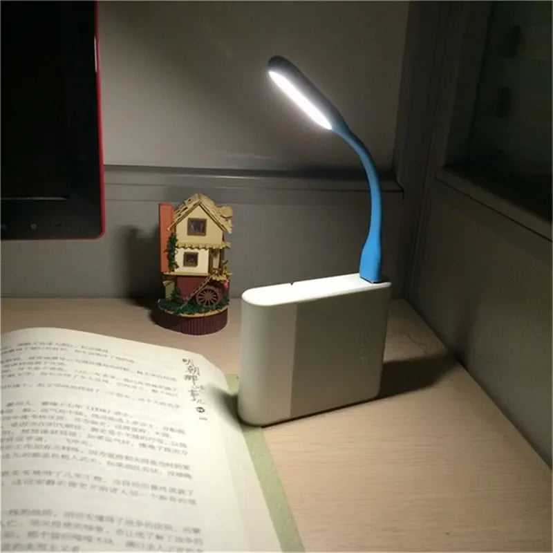 Afralia™ Mini USB LED Desk Lamp Portable Night Light for Power Bank Notebook, 5V 1.2W