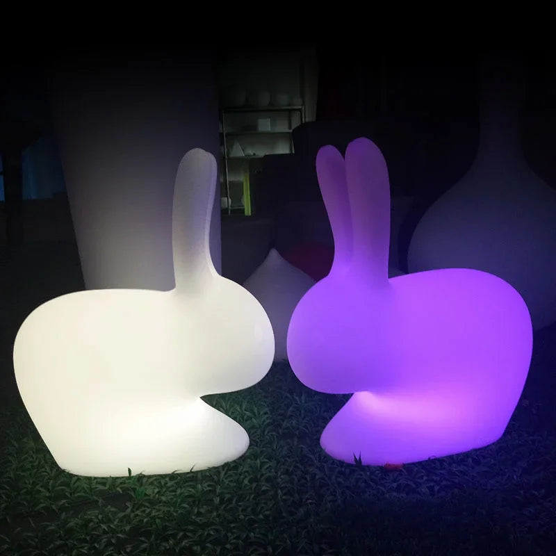 Afralia™ Rabbit LED Night Light with Remote Control for Kids' Bedroom Decor