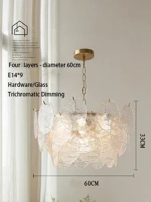 Afralia™ LED Glass Chandelier Modern Minimalist Design Light Fixtures