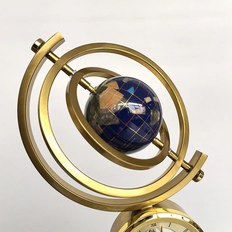 Afralia™ Clock Globe Decoration: Elegant Office & Living Room Home Decor