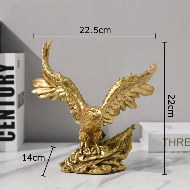 Afralia™ Flying Eagle Resin Desk Decoration - Creative Sculpture for Room Aesthetic