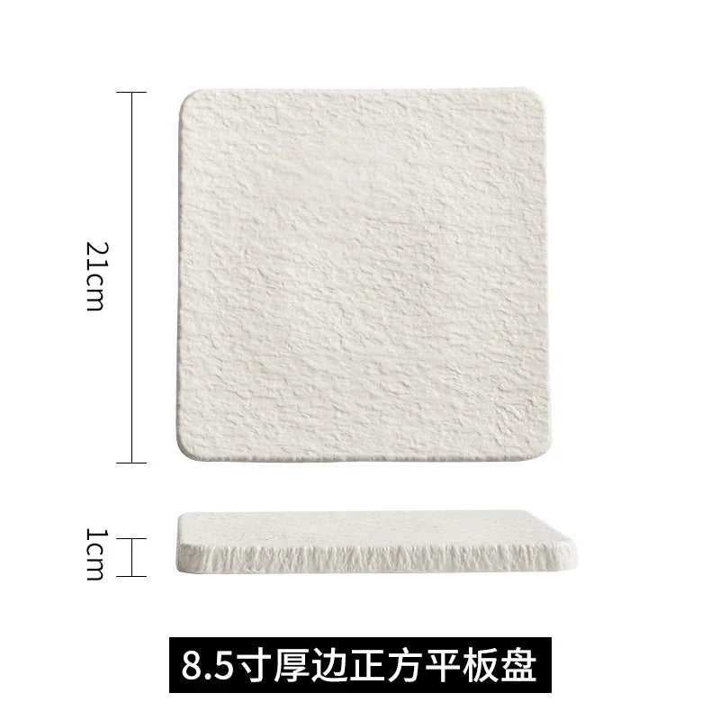 Afralia™ Rock Plate: Elegant Japanese Tableware for Home Dining and Decoration