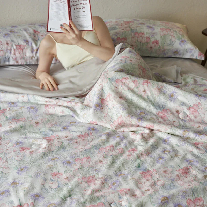 Afralia™ Floral Comforter: Ultra Soft & Breathable Summer Quilt - Top Quality & Stylish
