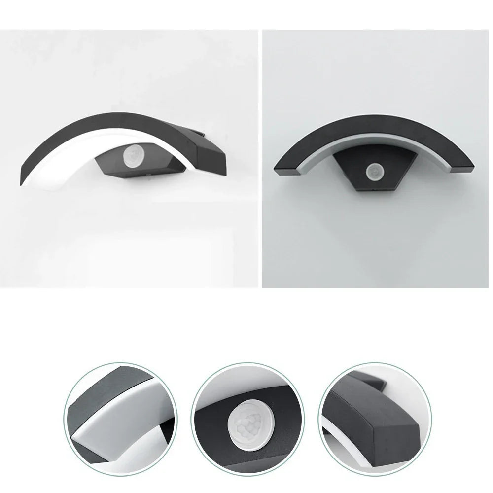 Afralia™ Motion Sensor LED Outdoor Wall Light - Waterproof IP65 Porch Garden Balcony Lamp