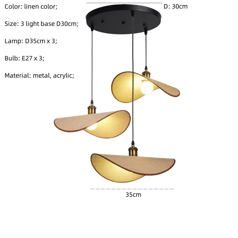 Afralia™ Retro Hat LED Pendant Light: Nordic Minimalist E27 Dining Room Hanging Lamp