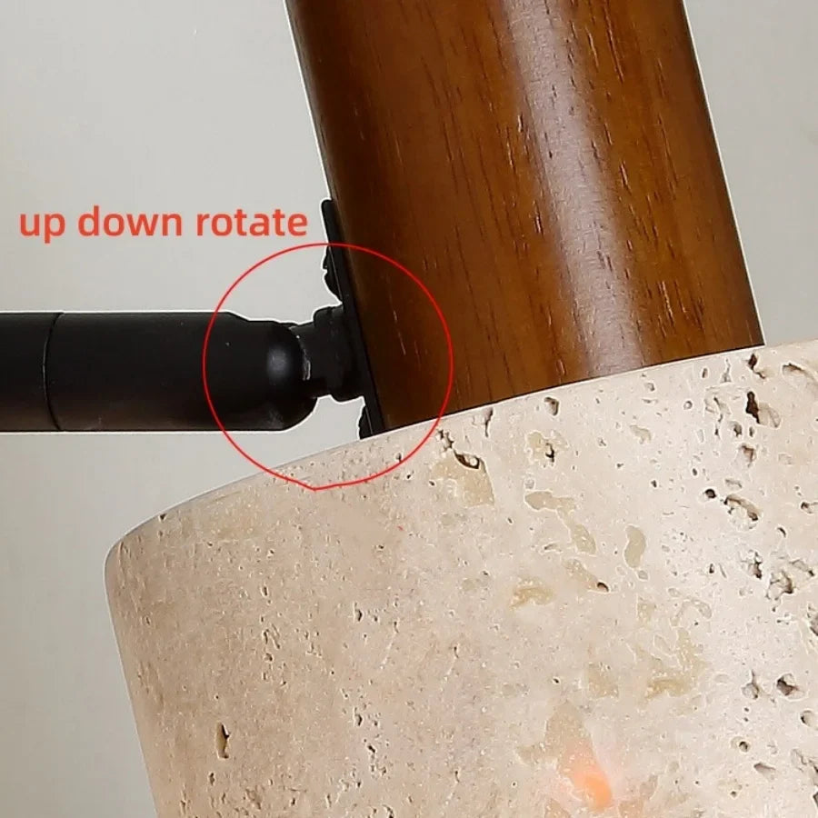 Afralia™ Yellow Cave Stone LED Wall Light Fixture with Pull Chain Switch