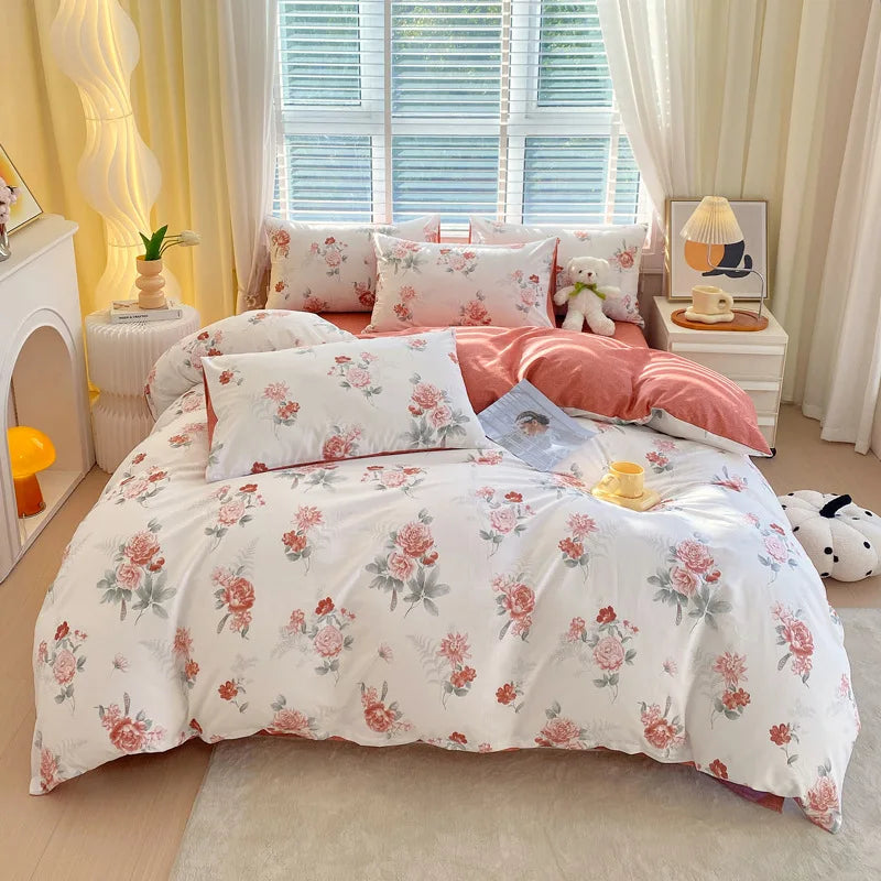 Afralia™ Cotton Single Duvet Cover - Skin Friendly Quilt Cover for Single King Bed