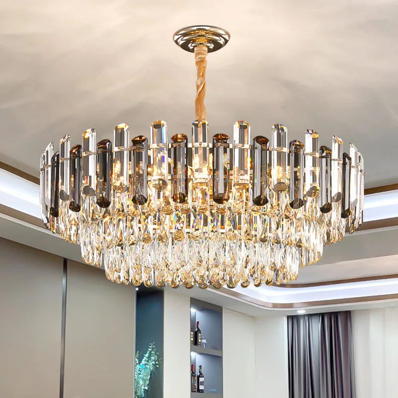 Afralia™ Luxury Crystal Chandelier: Modern Living Room & Dining Room LED Lighting