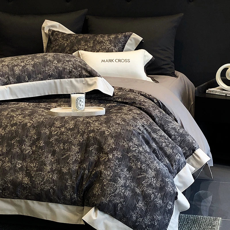 Afralia™ Egyptian Cotton Bedding Sets for Queen King Ru Size Bed Linens