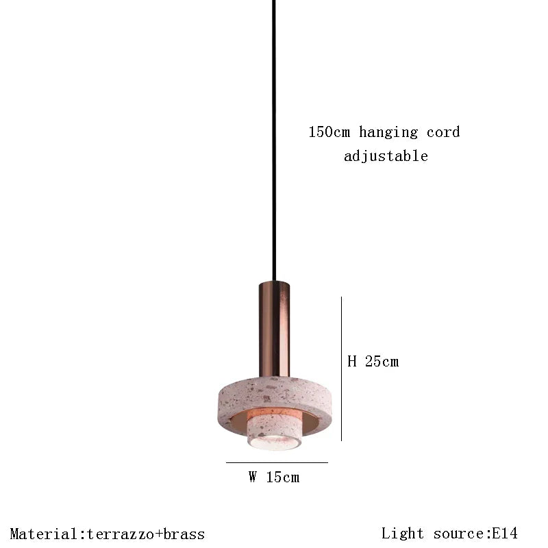 Afralia™ Small Stone Pendant Lights Snowflake Marble Hanging Lamp for Modern Home-appliance Décor