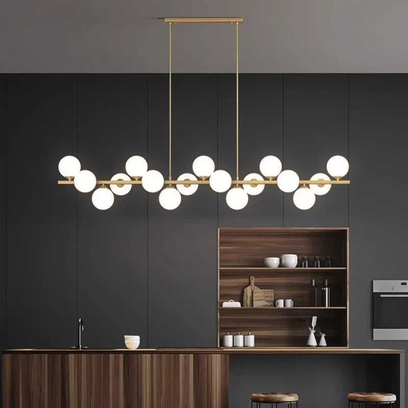 Afralia™ Modern Ceiling Chandeliers: Elegant Pendant Light Fixture for Dining & Living Room