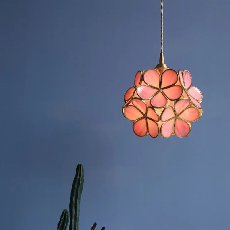 Afralia™ Flower Glass LED Pendant Lights - Modern Luxury Nordic Design