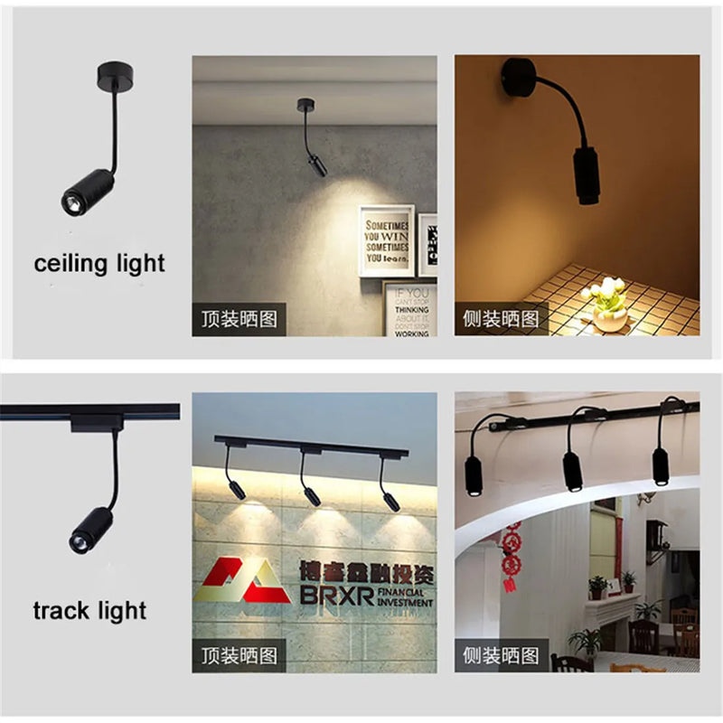 Afralia™ Adjustable Beam LED Track Light for Home, Store, Shop, Mall Lighting