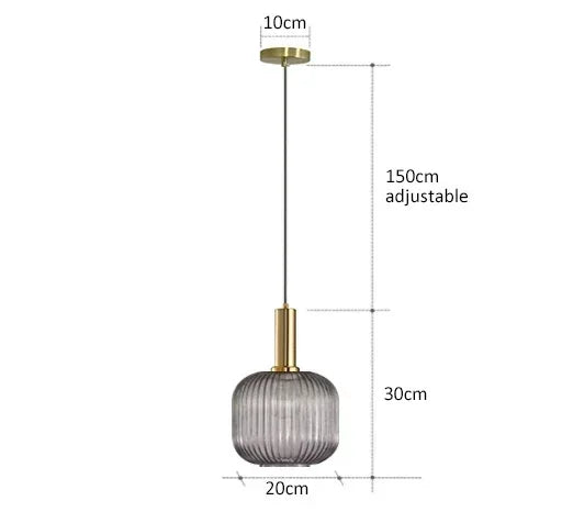 Afralia™ Colorful Glass Pendant Lights Living Room Bedside Lamp LED Hanging Lighting