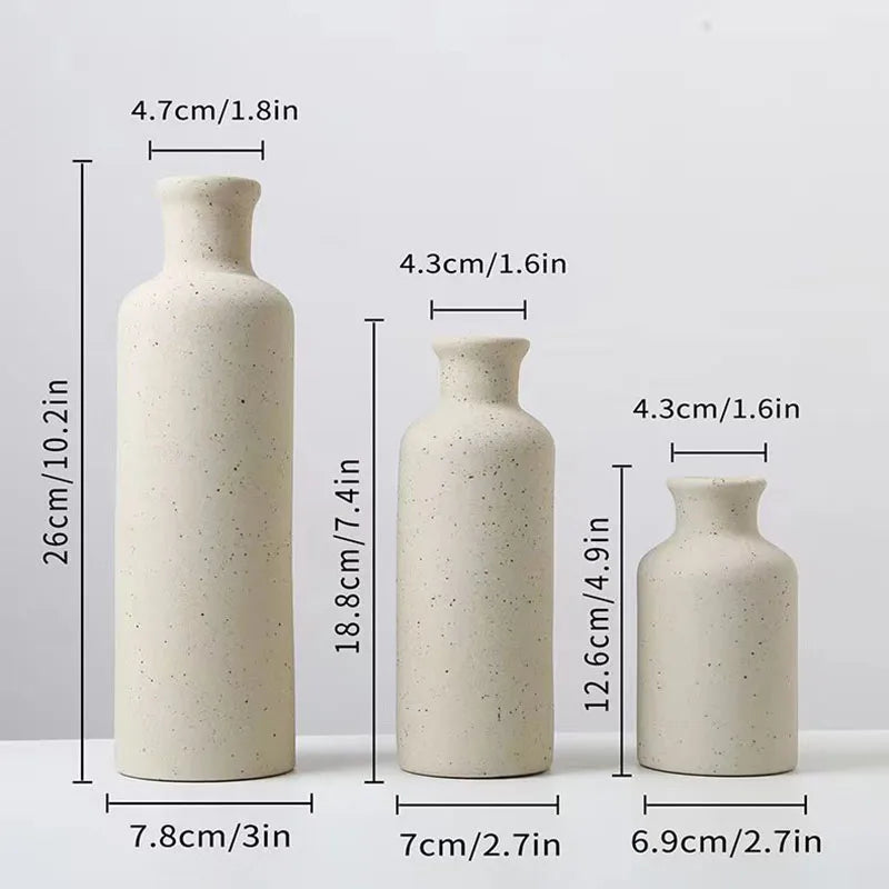 Afralia™ Minimalist Ceramic Vase Set for Desk & Room Decor