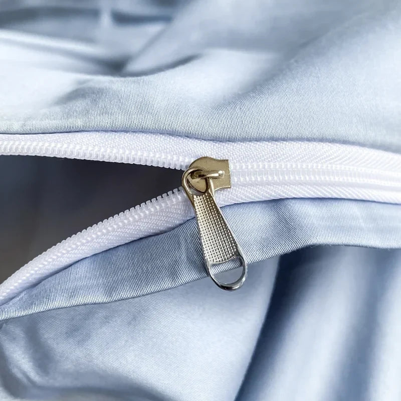 Afralia™ Embroidery Cotton Bedding Set: King Queen Europe Sheet Duvet Cover Pillowcase Bed Linens