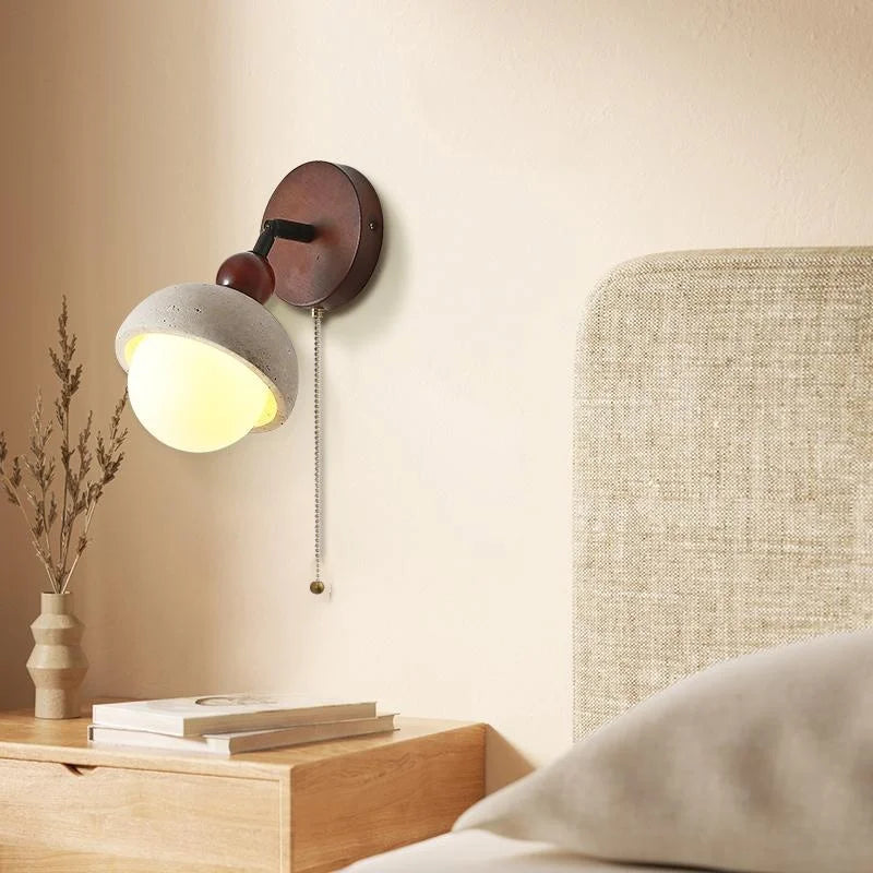 Afralia™ White Glass Wall Lights Rotate Balcony Bedroom Modern Bedside Sconce