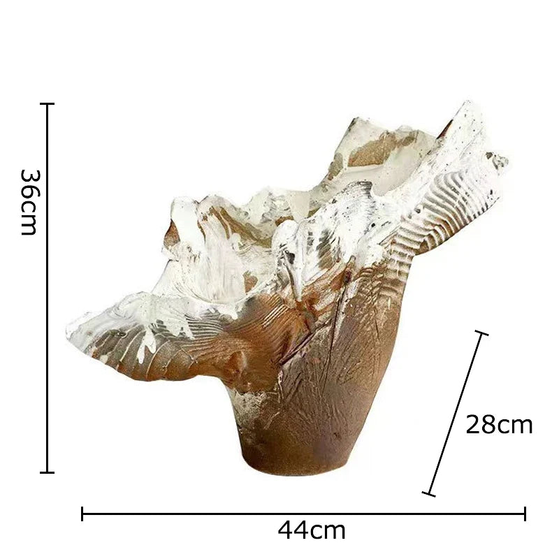 Afralia™ Irregular Shape Vase: Abstract Desk Decoration for Aesthetic Room Decor