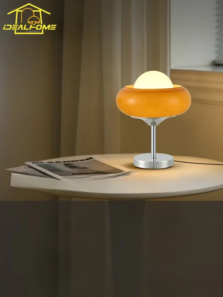 Afralia™ Glass Iron LED Floor Lamp Modern Decor Art Stand Light Bedside Study Living