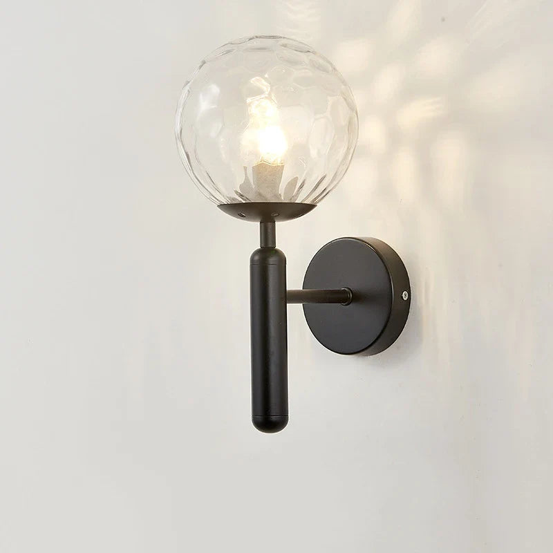 Afralia™ Glass Ball Wall Lamp: Modern Metal Wall Lights for Home Living Room Bedroom Decoration