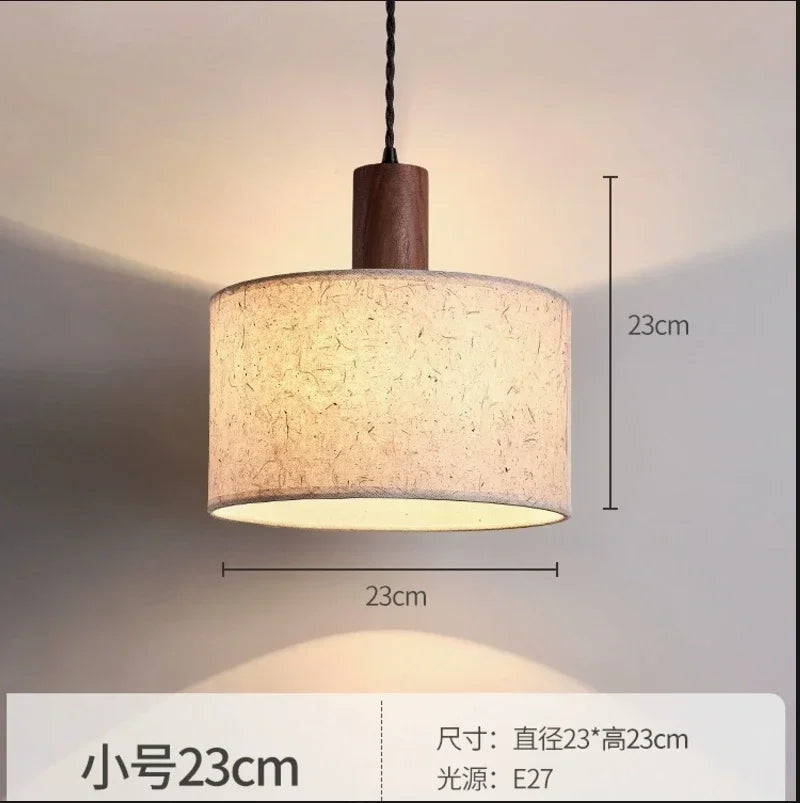 Afralia™ Cream Wabi-sabi Chandelier Lamp Retro Japanese-style Bedroom Decor Lighting