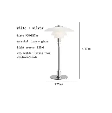Afralia™ Glass Desk Lamp: Modern Danish Design for Living Room, Study, or Hotel Bedside