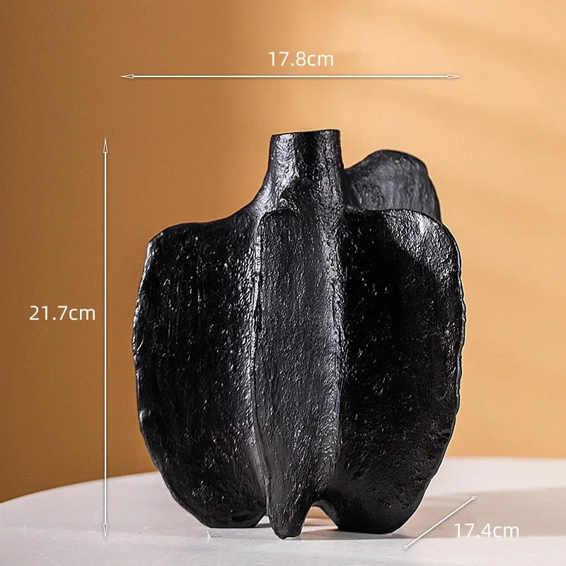 Afralia™ Folded Paths Ceramic Vase Abstract Home Decor Flower Arrangement Accessory