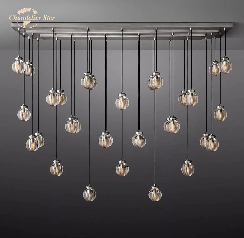 Afralia™ Pearl Crystal Chandeliers LED Pendant Lights for Living Room Kitchen Island